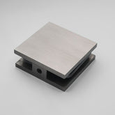 Frameless shower glass U BRACKET GLASS TO WALL MECHANICAL FIXING 90 Degrees - Brushed Nickel